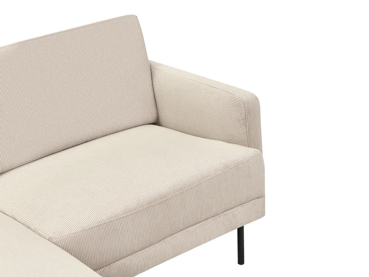 Corner Sofa 2 Seater Corduroy Beige Right Hand Shayle