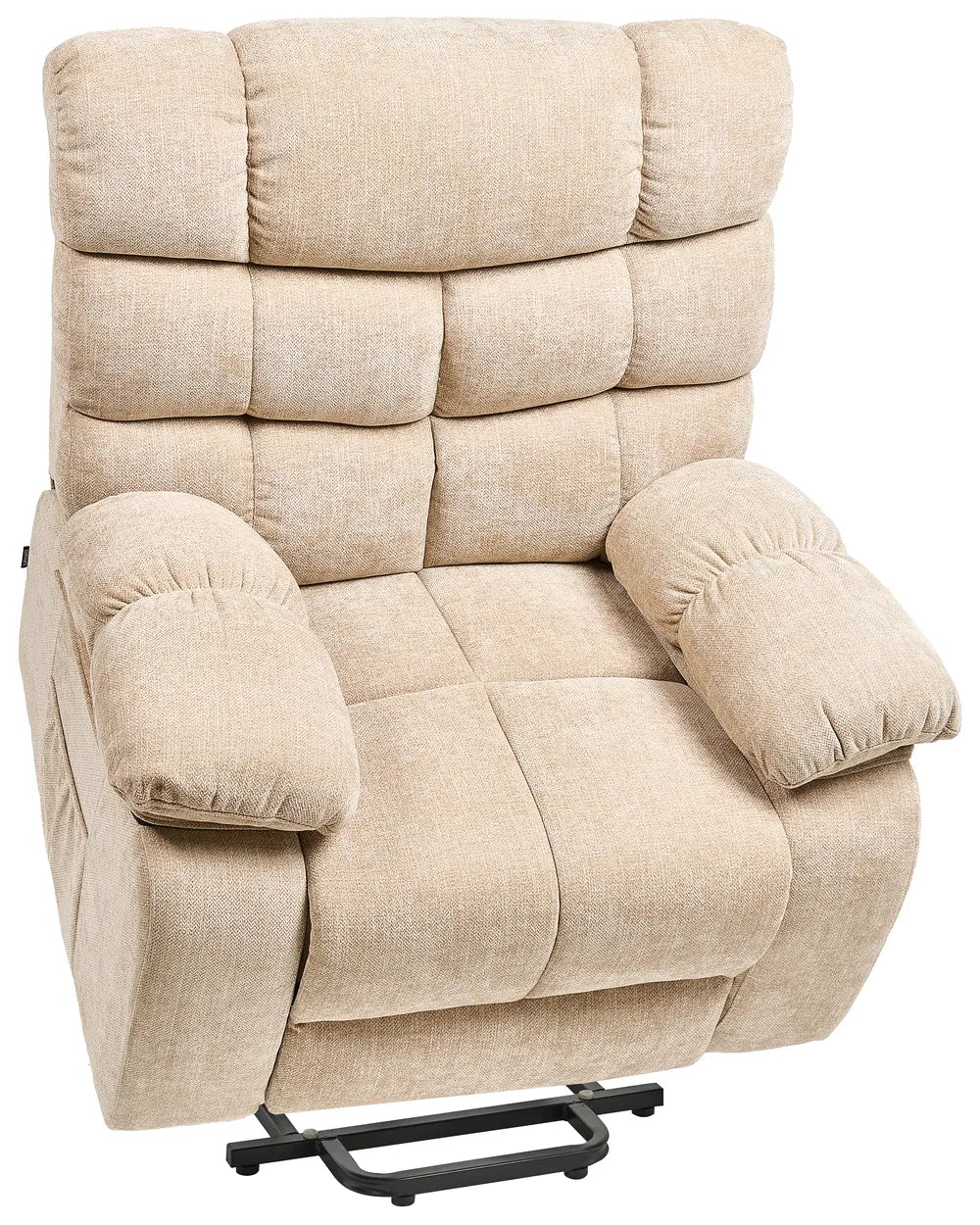 Electric Recliner Chair With Footrest Fabric Beige Keiven