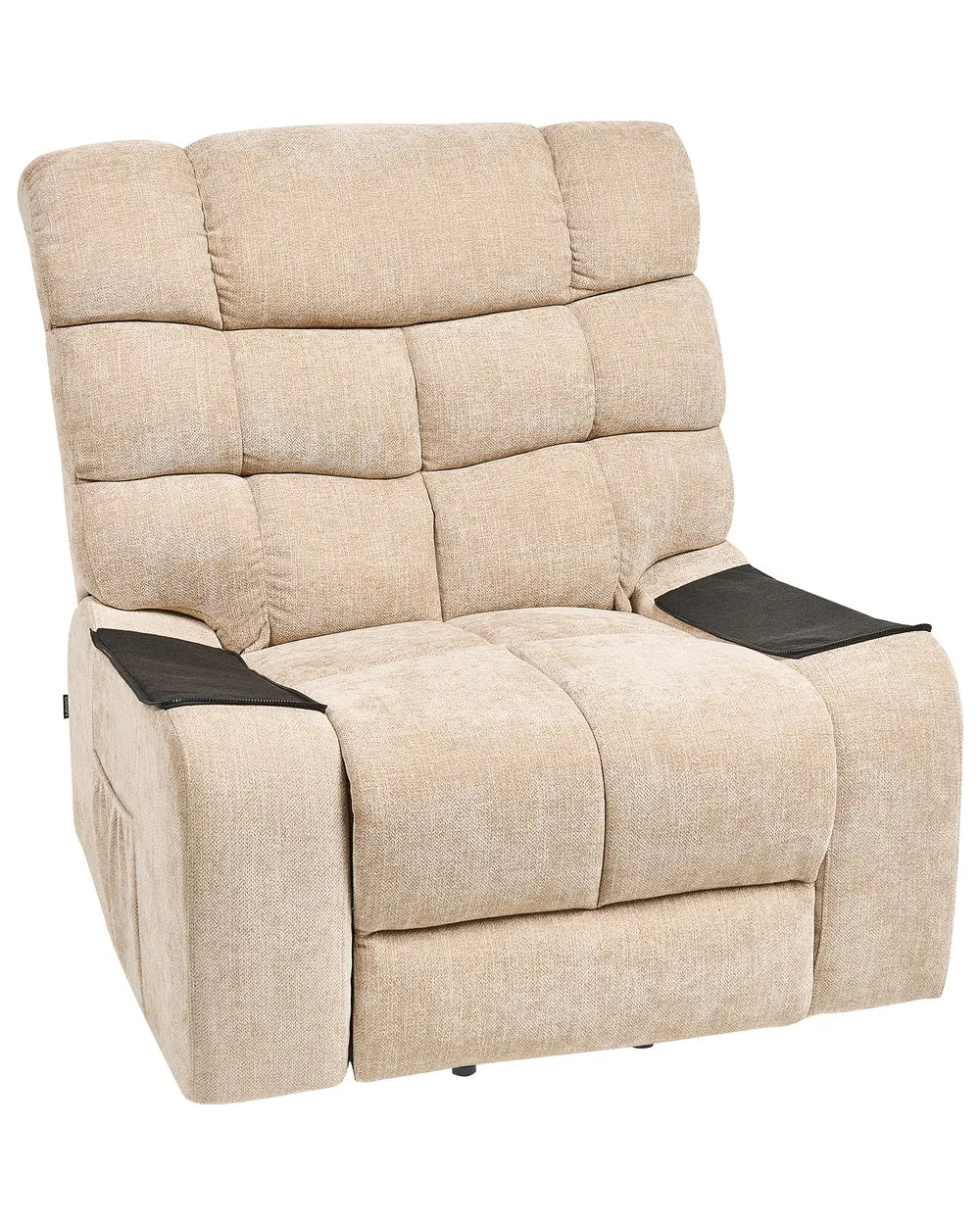 Electric Recliner Chair With Footrest Fabric Beige Keiven