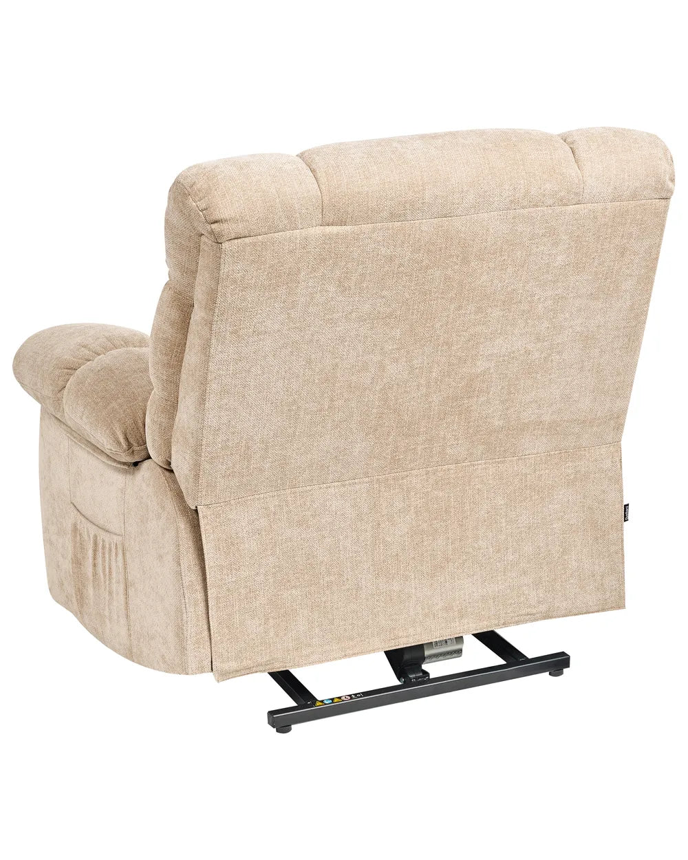 Electric Recliner Chair With Footrest Fabric Beige Keiven