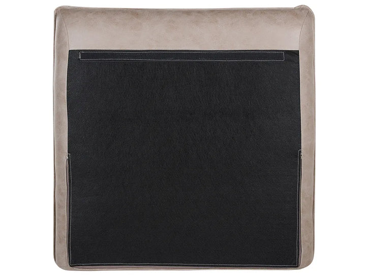 Corner Sofa 3 Seater Faux Suede Light Brown Left Hand Condrey