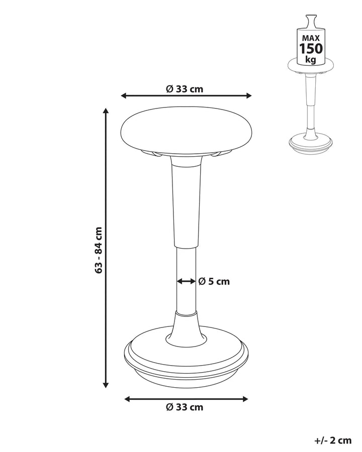 Wobble Stool Faux Leather White Norlene