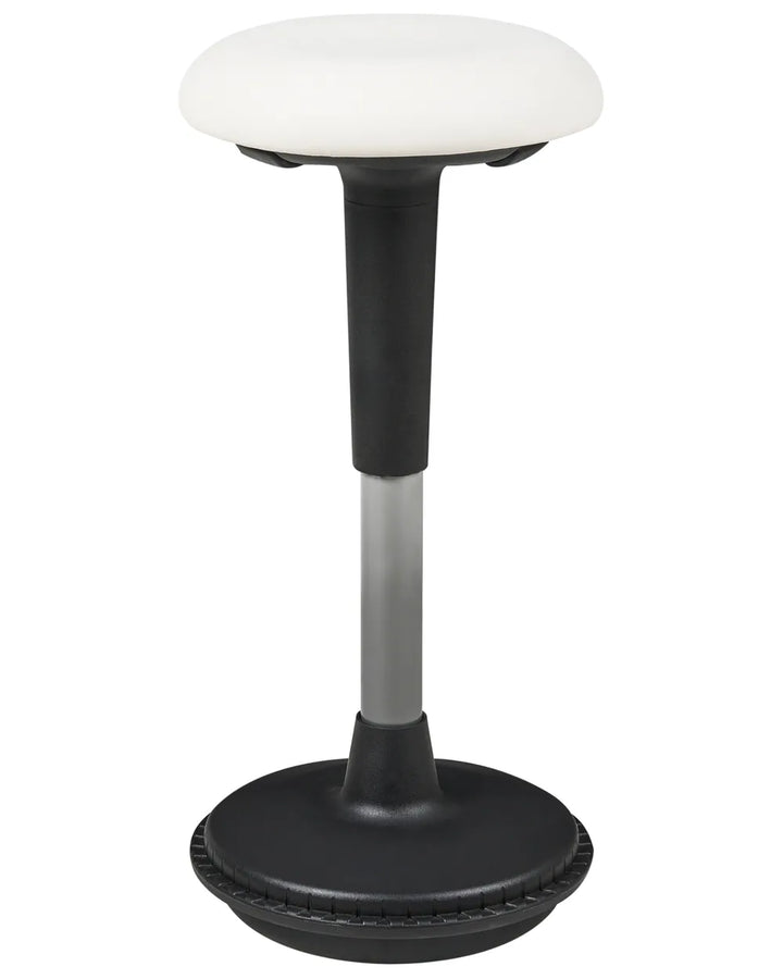 Black and white adjustable desk lamp on a white background