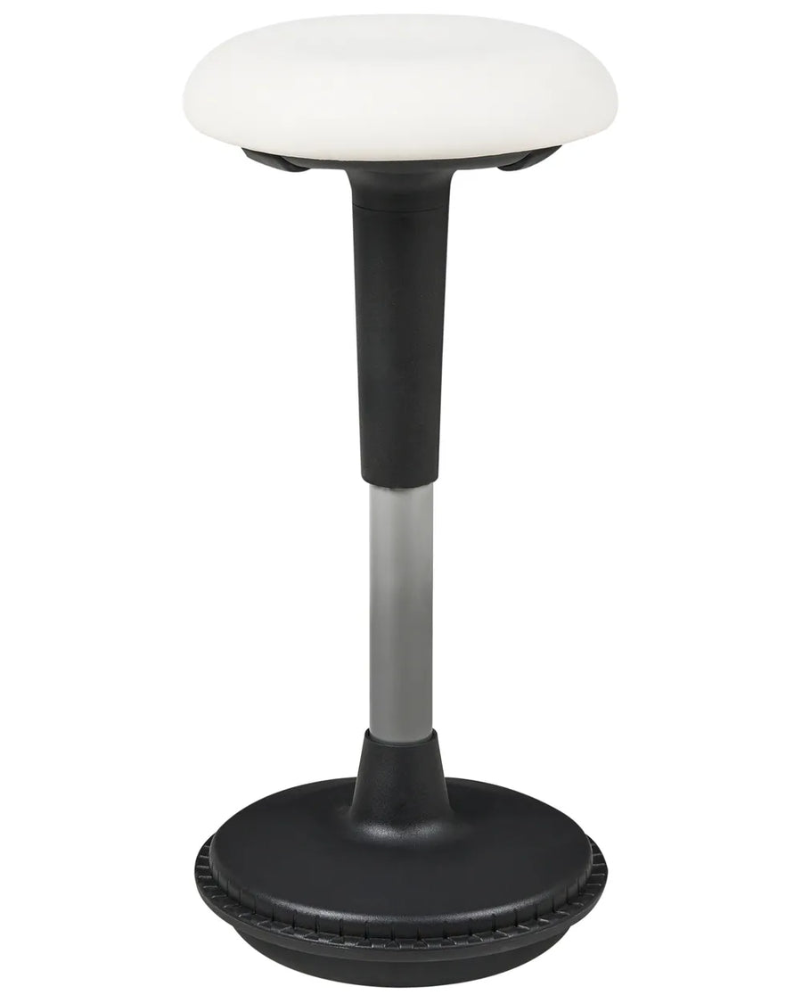 Black and white adjustable desk lamp on a white background