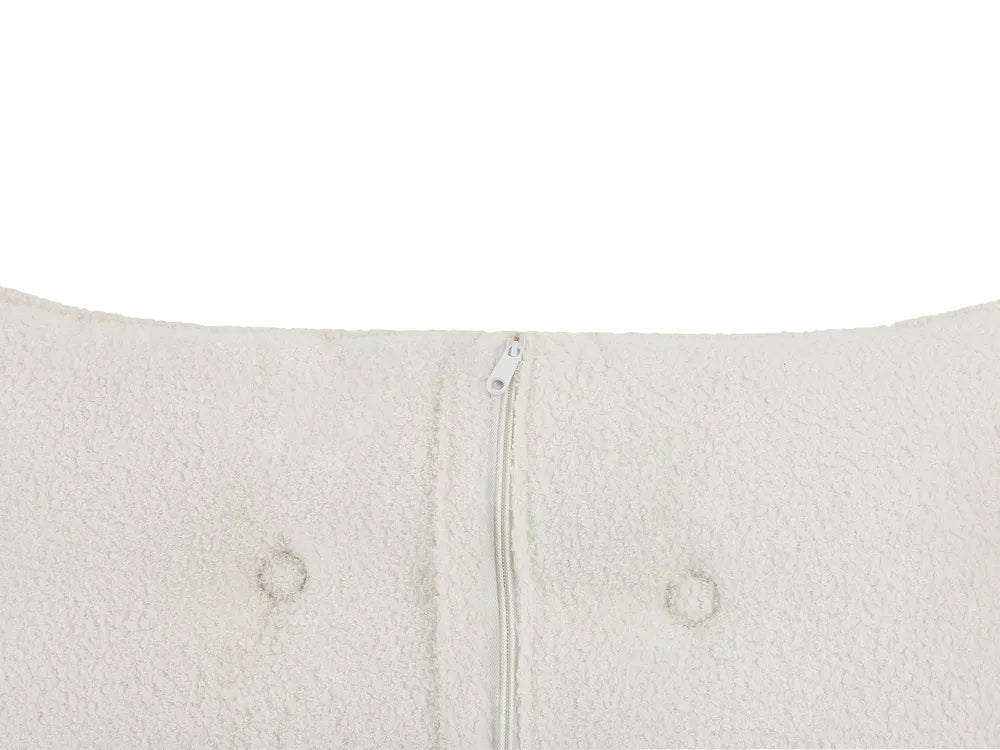 Corner Sofa 3 Seater Boucle Off-White Left Hand Rafael