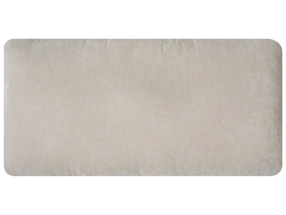 Corner Sofa Bed 3 Seater Chenille Light Beige Left Hand Keshvi
