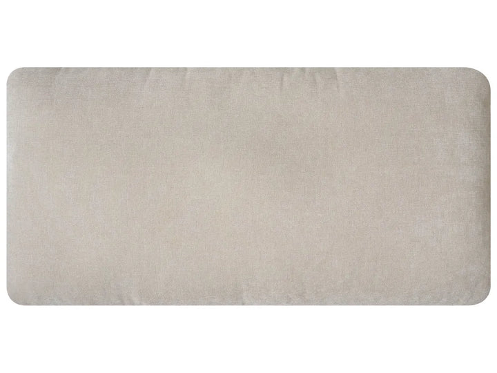 Corner Sofa Bed 3 Seater Chenille Light Beige Left Hand Keshvi