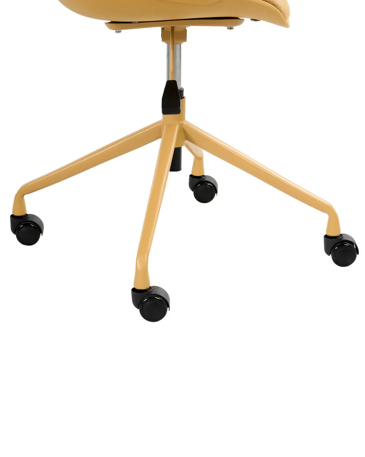 Office Chair Fabric Yellow Carista