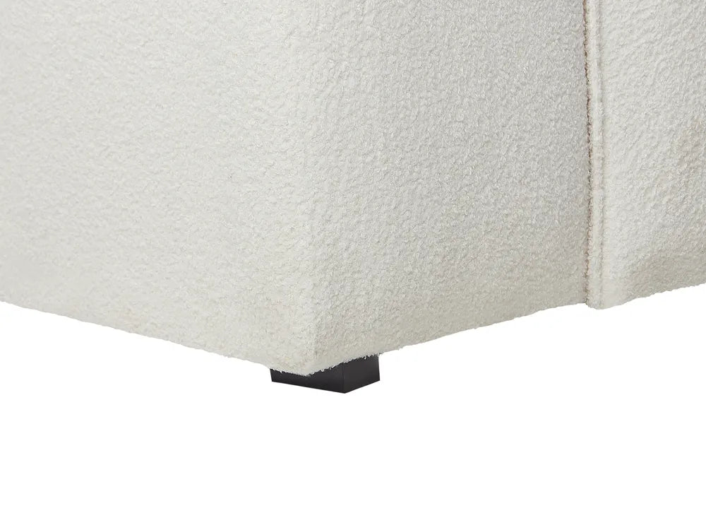 Corner Sofa 3 Seater Boucle Off-White Left Hand Rafael