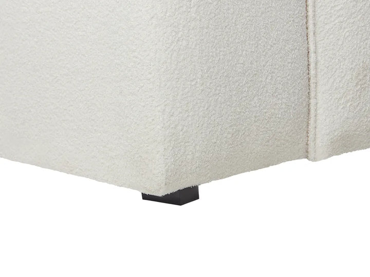 Corner Sofa 3 Seater Boucle Off-White Left Hand Rafael