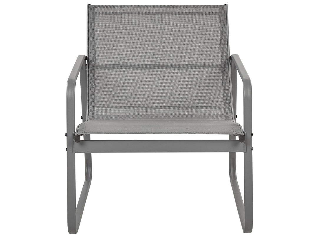 Barrea Garden Lounge Set with Table 4 Seater Metal Grey