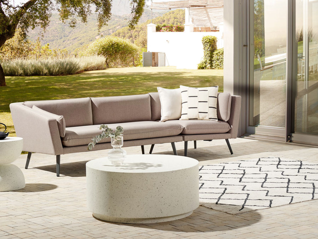 Loretello Garden Sofa 3 Seater Right Hand Beige