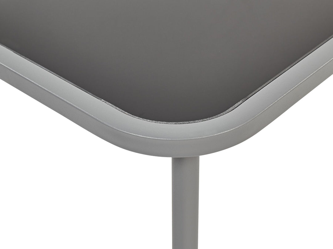 Barrea Garden Lounge Set with Table 4 Seater Metal Grey