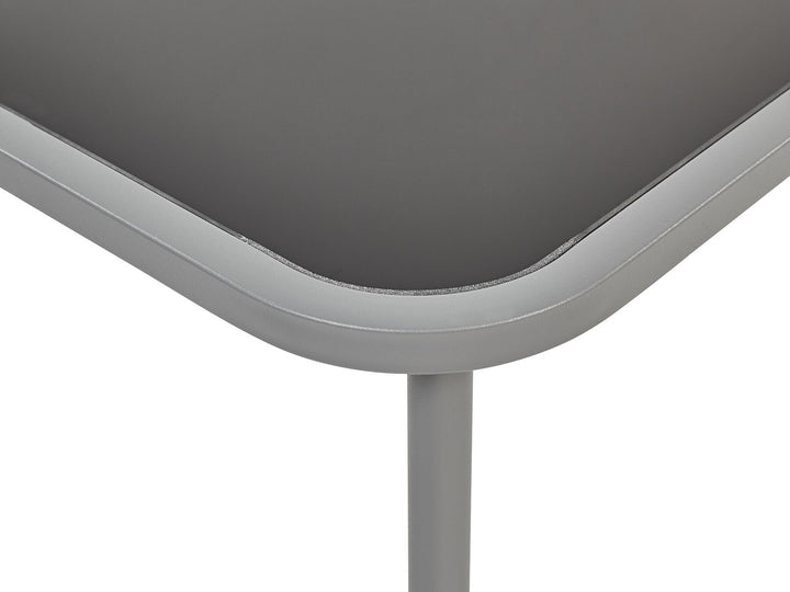 Barrea Garden Lounge Set with Table 4 Seater Metal Grey