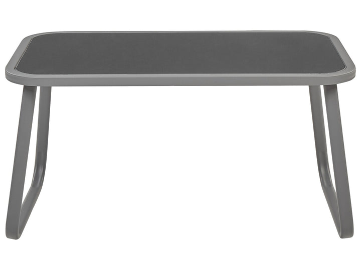 Barrea Garden Lounge Set with Table 4 Seater Metal Grey