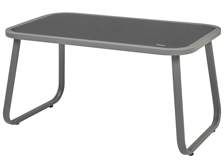 Barrea Garden Lounge Set with Table 4 Seater Metal Grey
