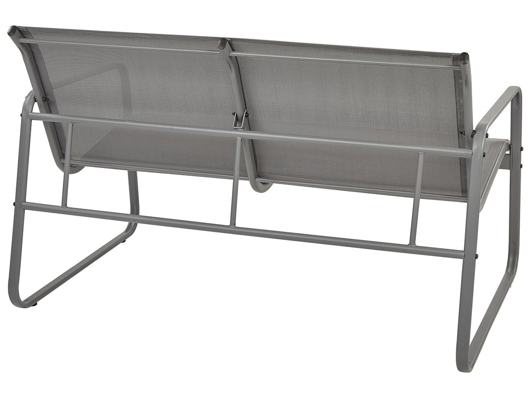 Barrea Garden Lounge Set with Table 4 Seater Metal Grey