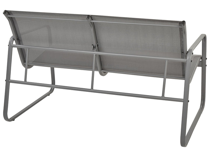 Barrea Garden Lounge Set with Table 4 Seater Metal Grey