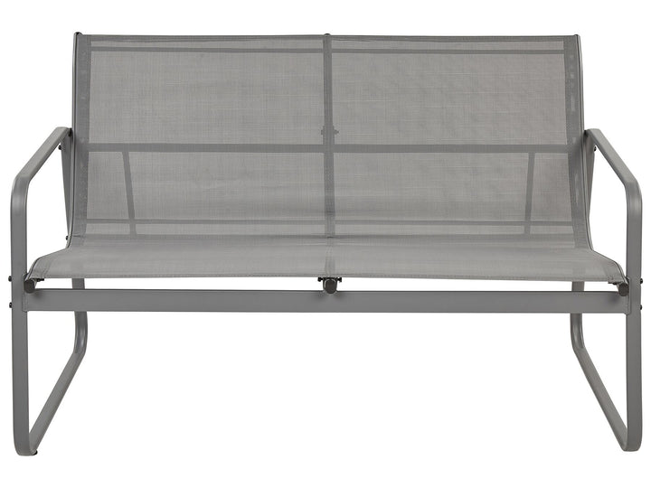 Barrea Garden Lounge Set with Table 4 Seater Metal Grey