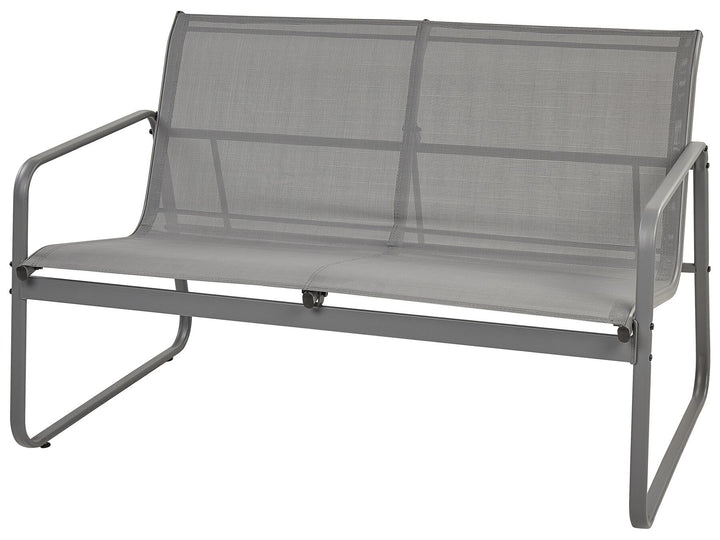 Barrea Garden Lounge Set with Table 4 Seater Metal Grey