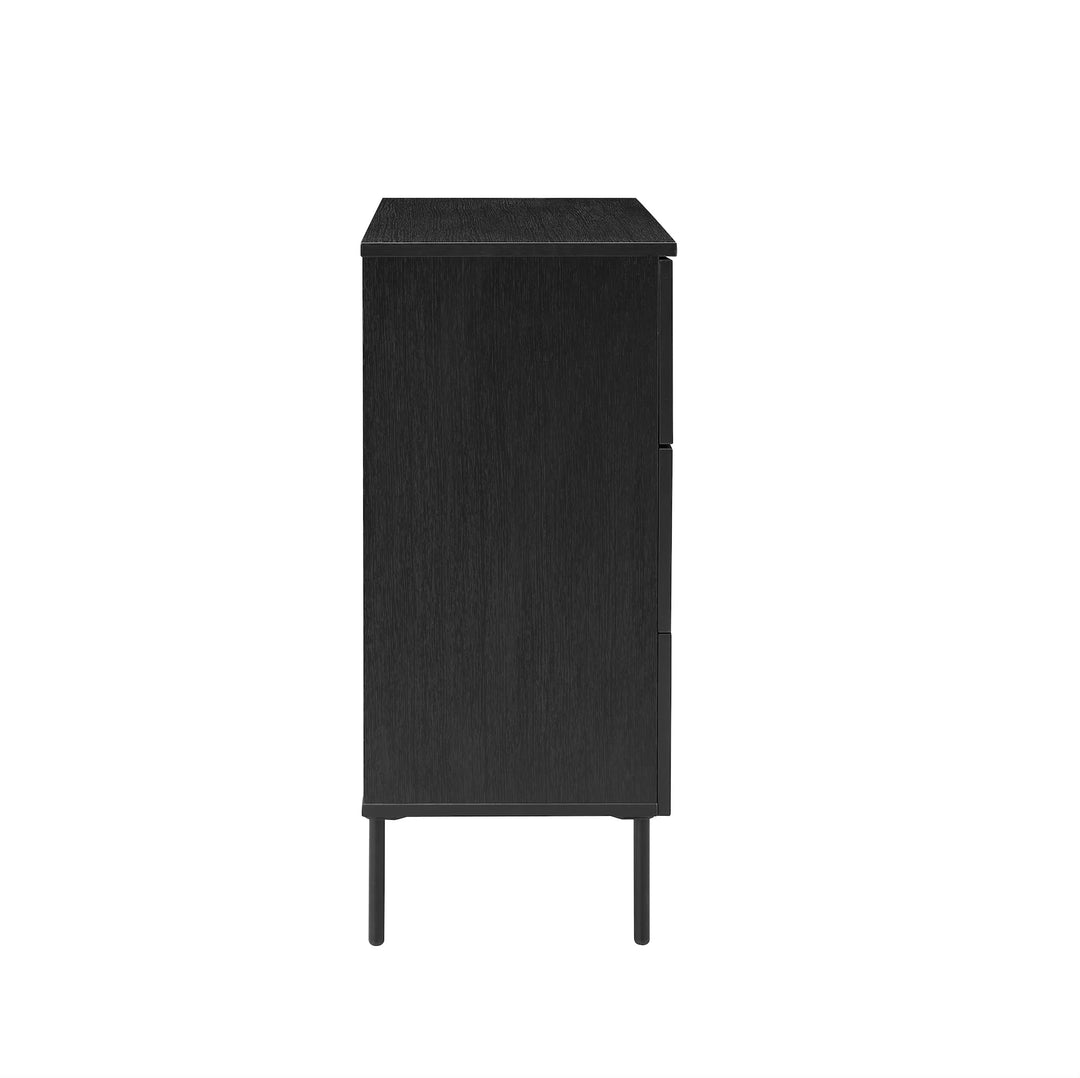 Luna Black Wood Chest of Drawers