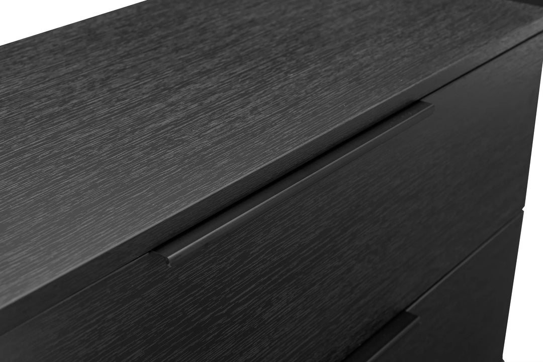 Luna Black Wood Chest of Drawers