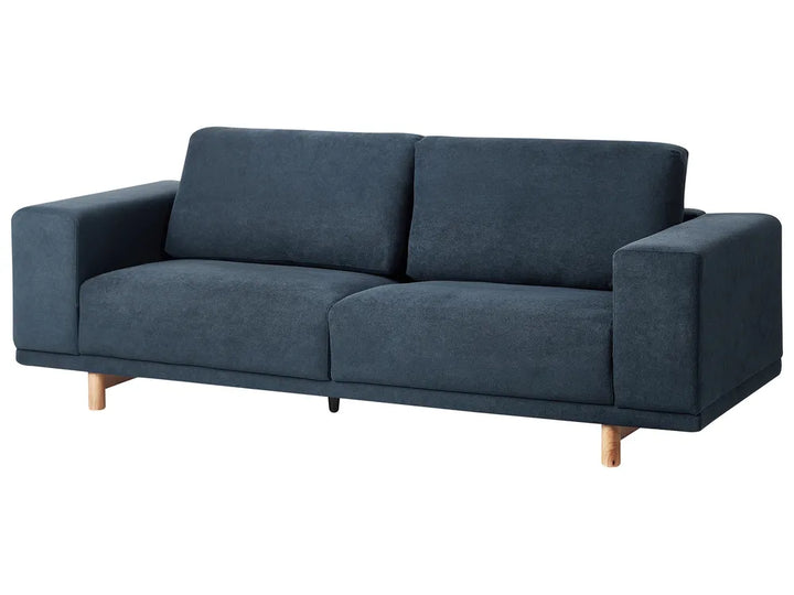 Sofa 3 Seater Fabric Dark Blue Caesyn