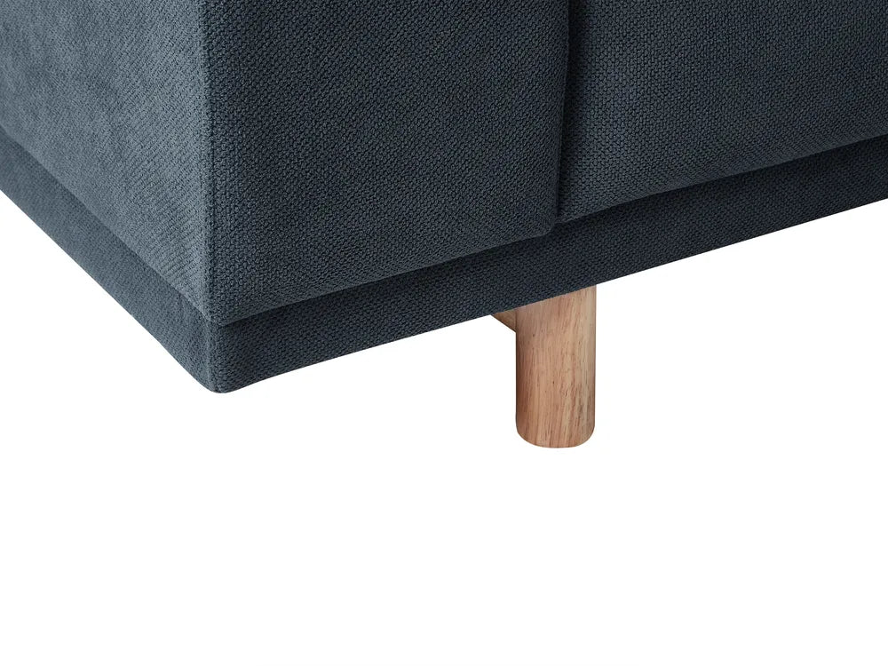 Sofa 3 Seater Fabric Dark Blue Caesyn