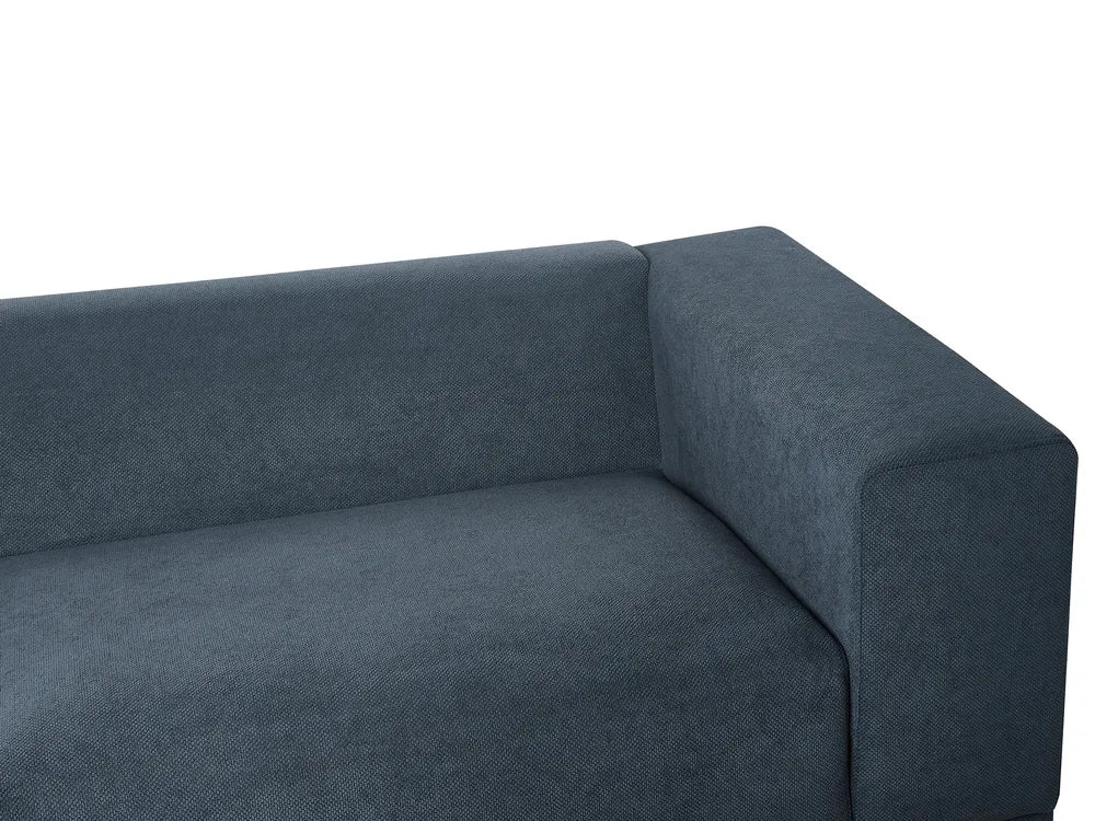 Sofa 3 Seater Fabric Dark Blue Caesyn