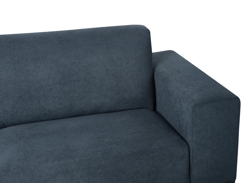 Sofa 3 Seater Fabric Dark Blue Caesyn