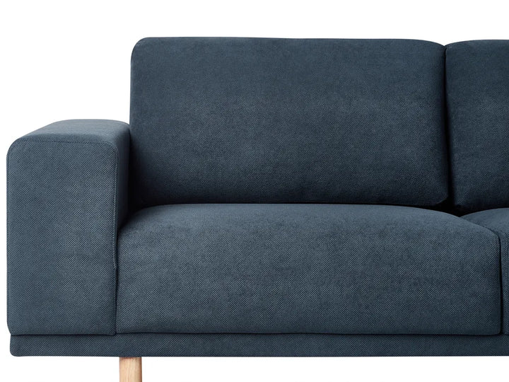 Sofa 3 Seater Fabric Dark Blue Caesyn