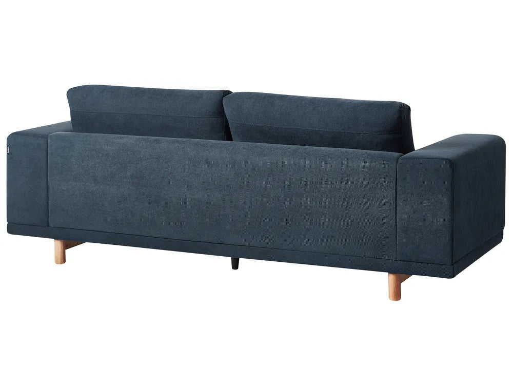Sofa 3 Seater Fabric Dark Blue Caesyn