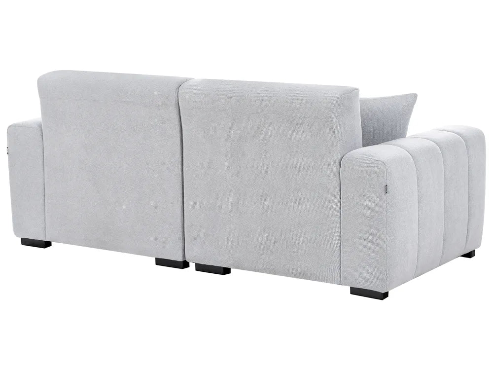 Sofa 3 Seater Fabric Light Blue Brisny