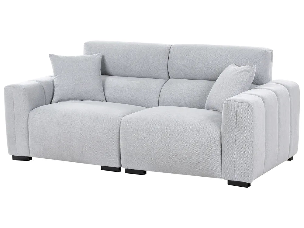 Sofa 3 Seater Fabric Light Blue Brisny