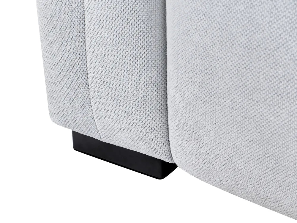 Sofa 3 Seater Fabric Light Blue Brisny