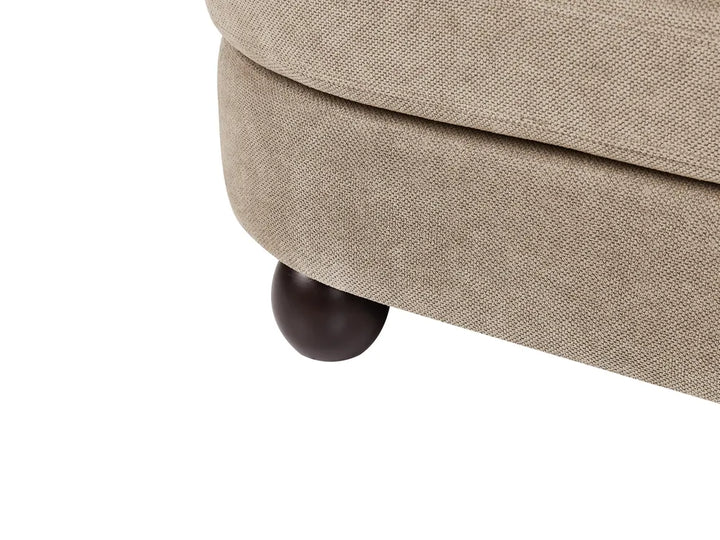 Sofa 3 Seater Fabric Light Brown Gabrielo