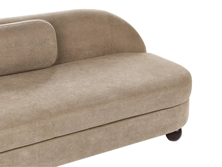 Sofa 3 Seater Fabric Light Brown Gabrielo
