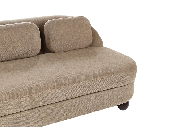 Sofa 3 Seater Fabric Light Brown Gabrielo
