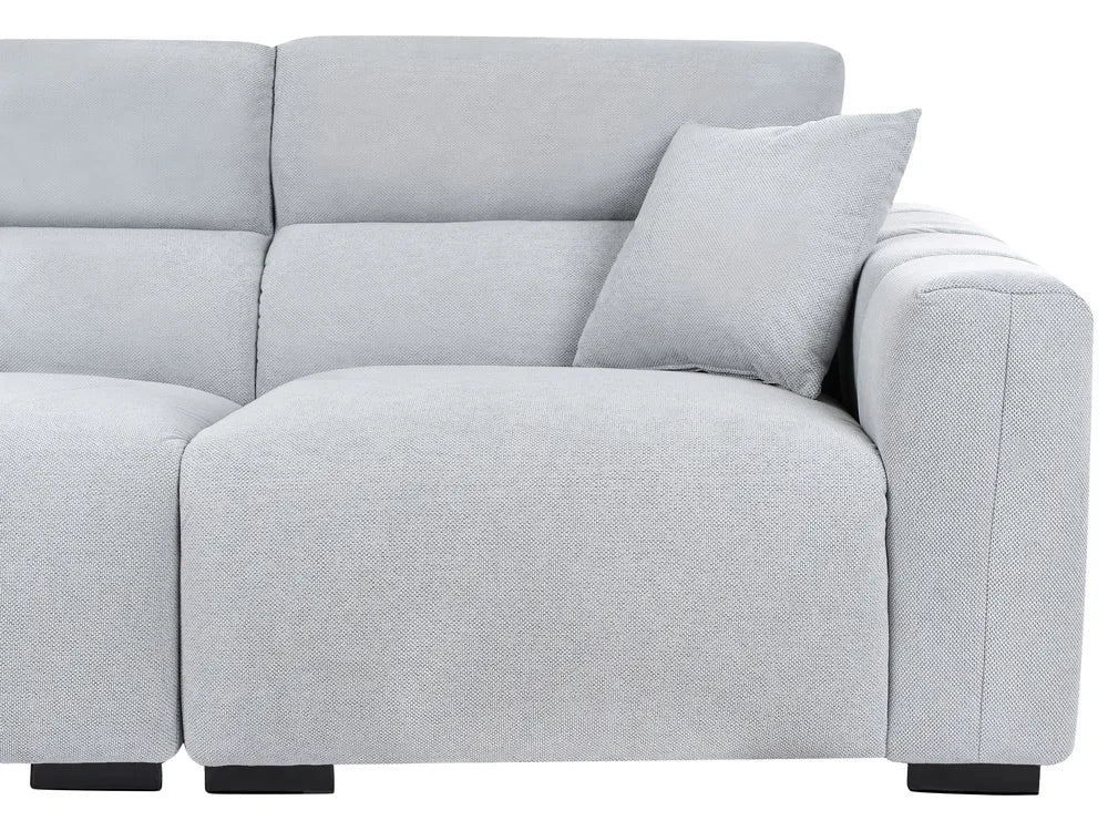 Sofa 3 Seater Fabric Light Blue Brisny