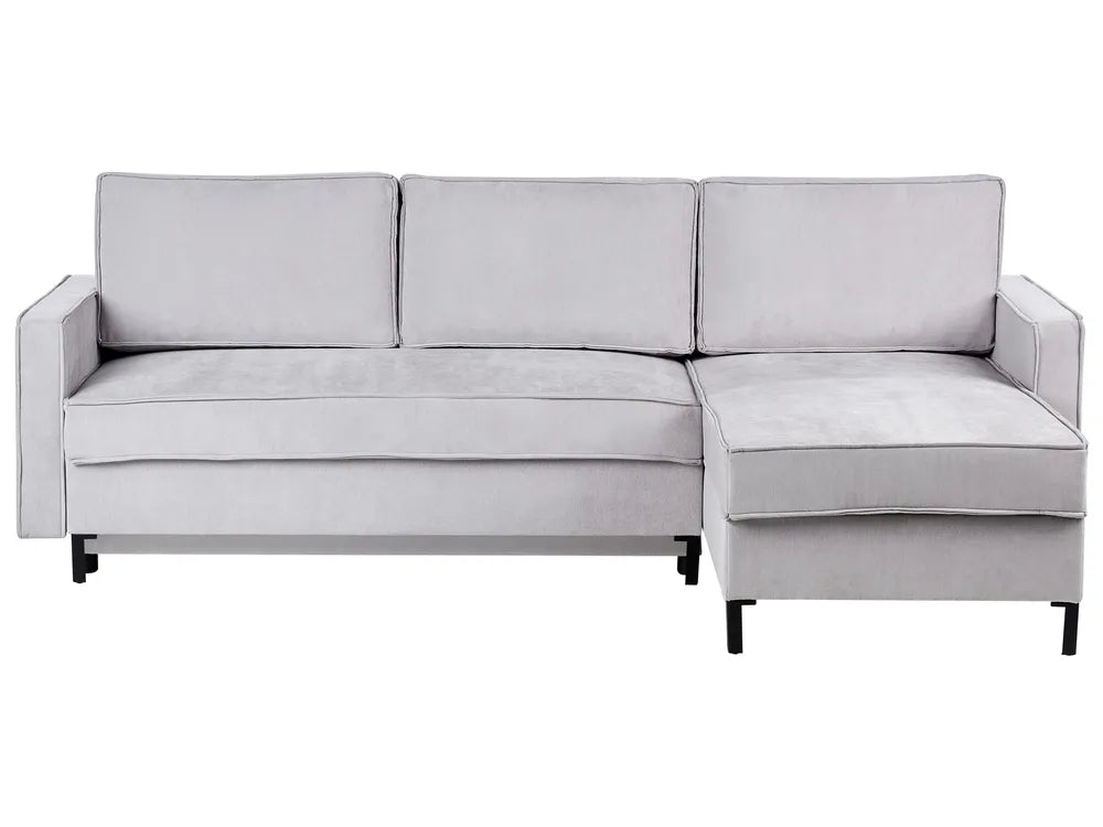 Gray sectional sofa on a white background