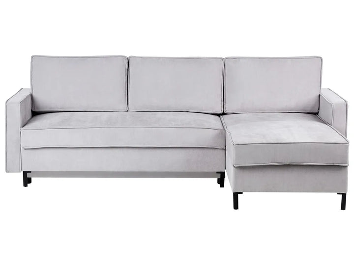 Gray sectional sofa on a white background