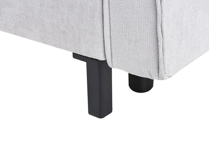 Corner Sofa Bed 3 Seater Fabric Light Grey with Storage Left Hand Bramblett