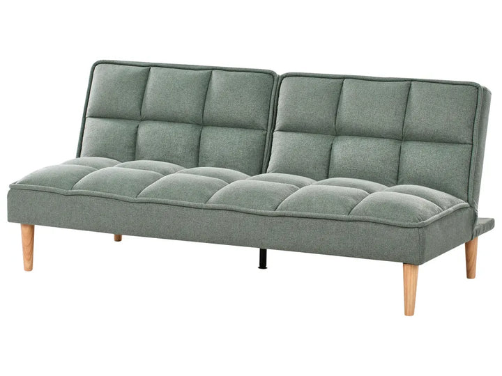 Sofa Bed 3 Seater Fabric Light Green Zineta