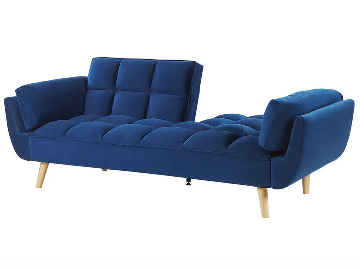 Sofa Bed 3 Seater Velvet Navy Blue Norelia