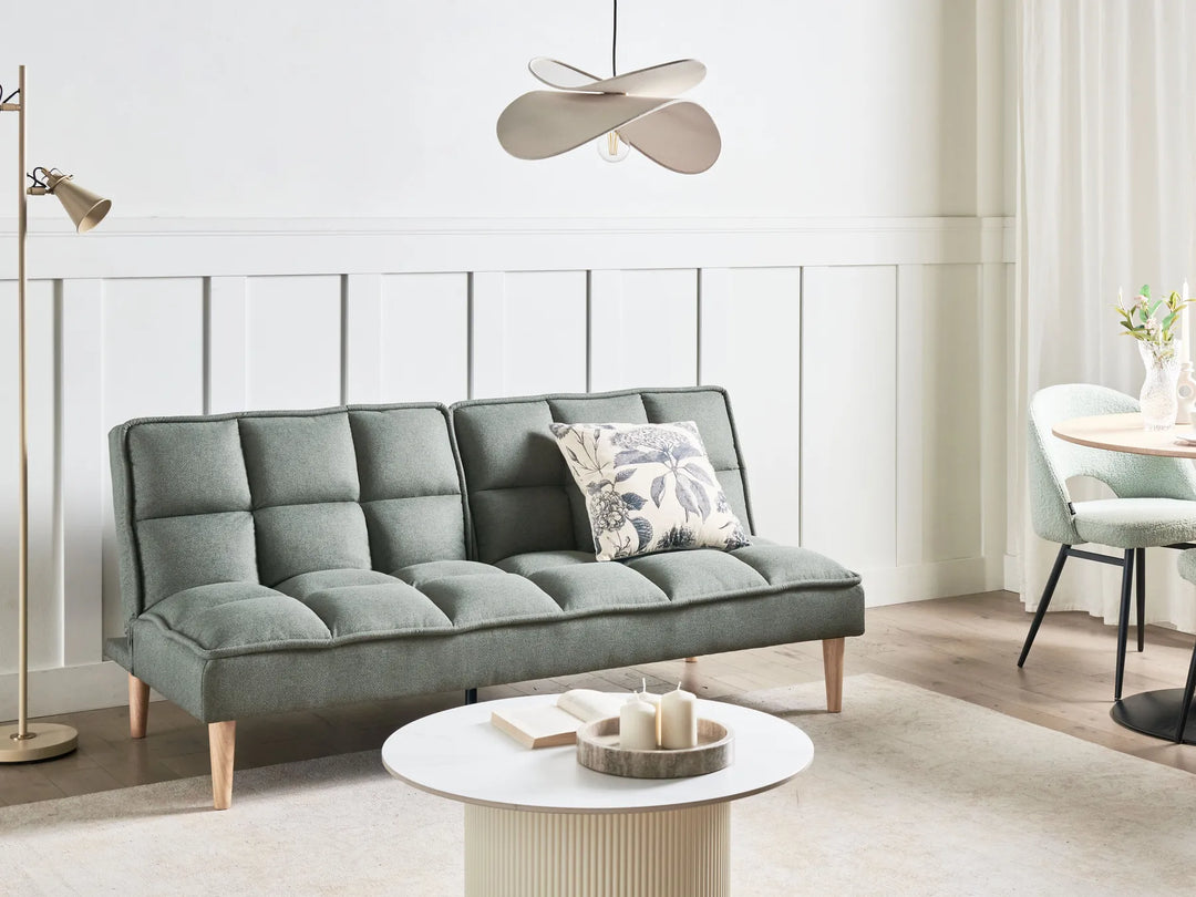 Adjustable 3 seater sofa bed with reclining backrest