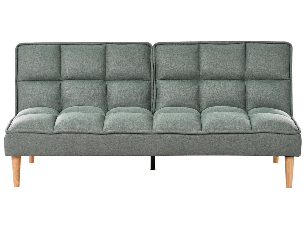 Light green fabric 3 seater sofa bed
