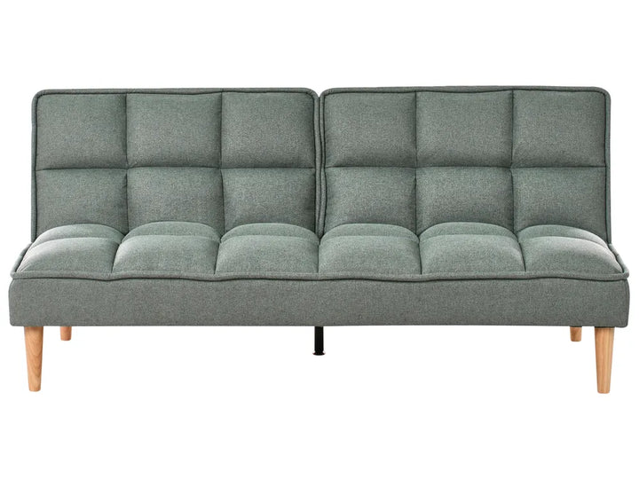 Light green fabric 3 seater sofa bed