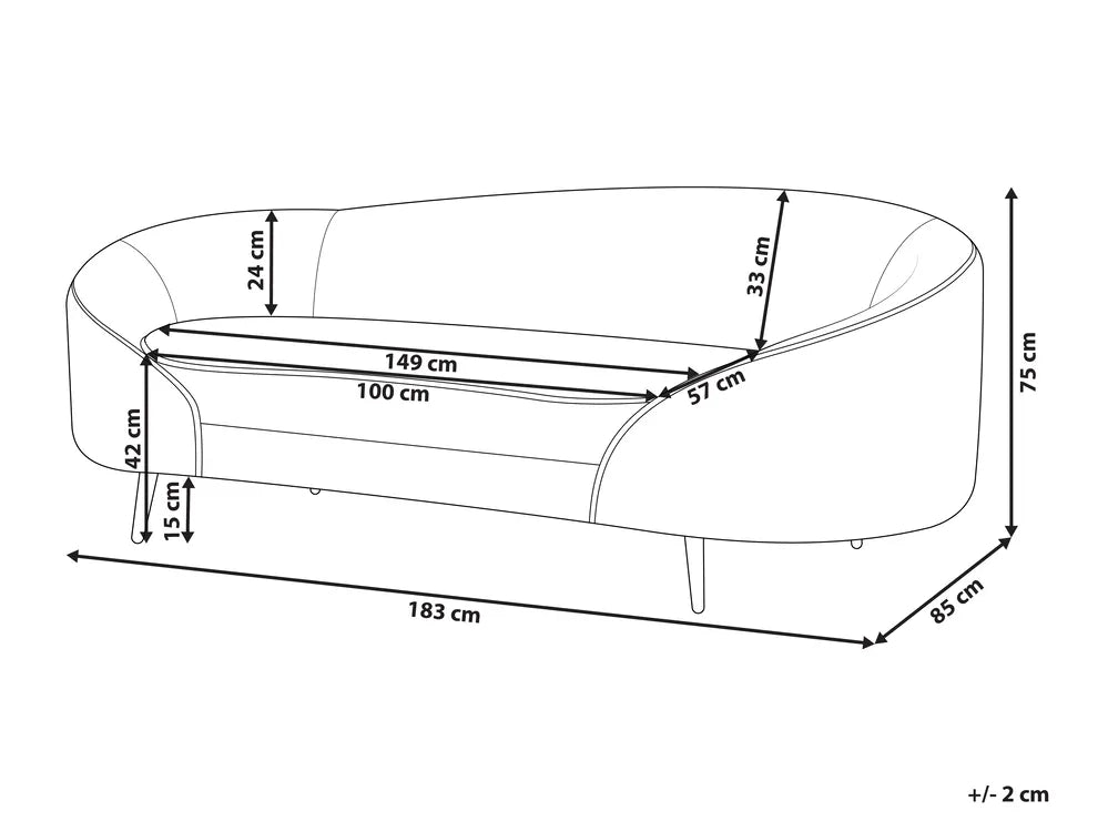 Sofa 3 Seater Velvet Pink Jannae