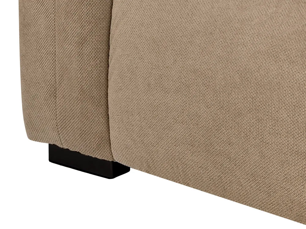 Sofa 3 Seater Fabric Light Brown Brisny