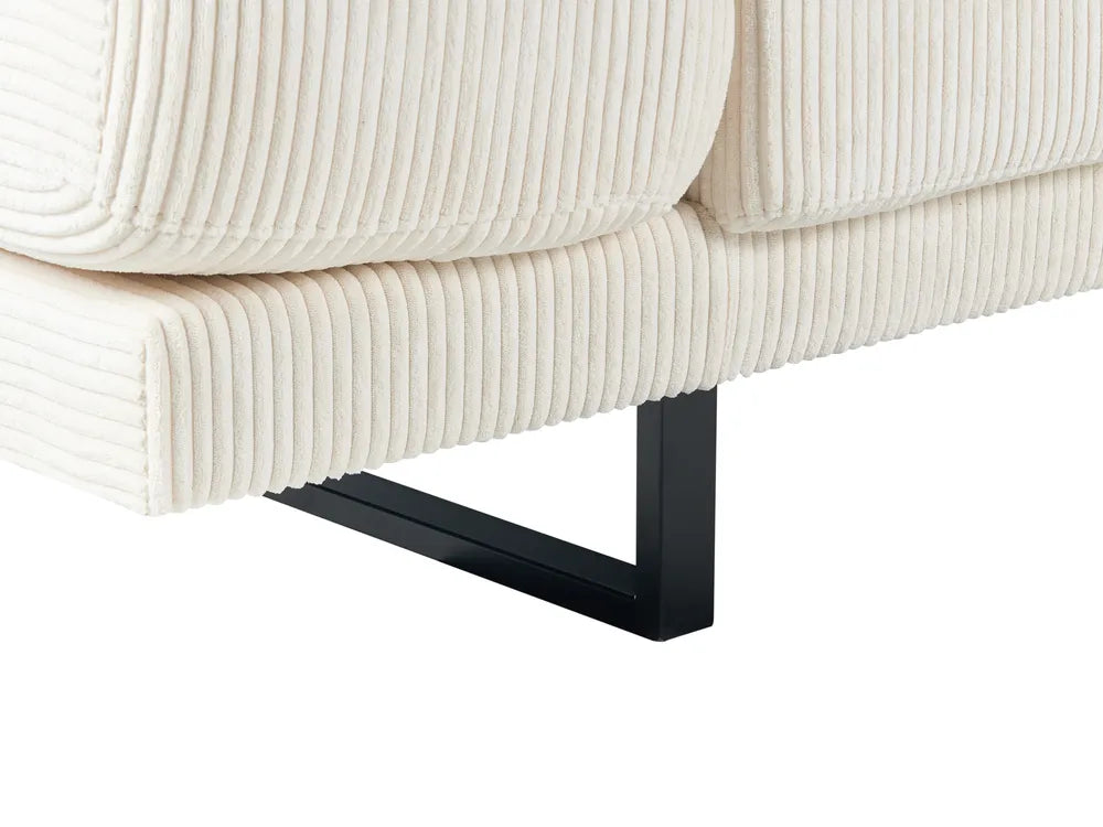 Sofa 3 Seater Corduroy Light Beige Shavera